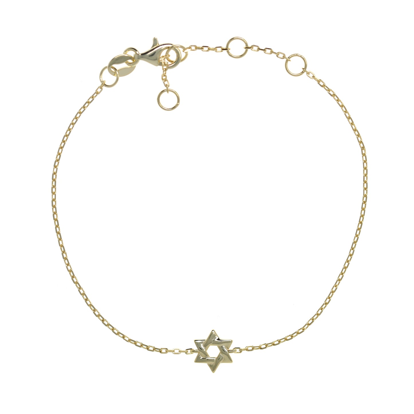 Star of David Gold-plated Chain Bracelet