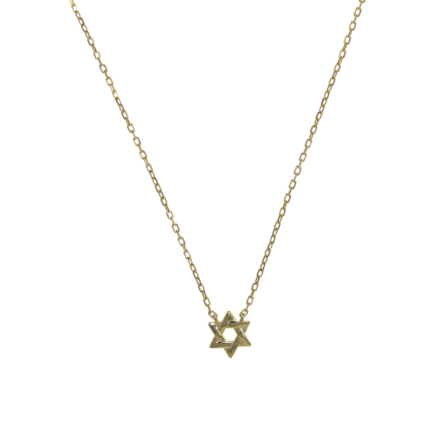 Gold-plated Star of David Chain Necklace