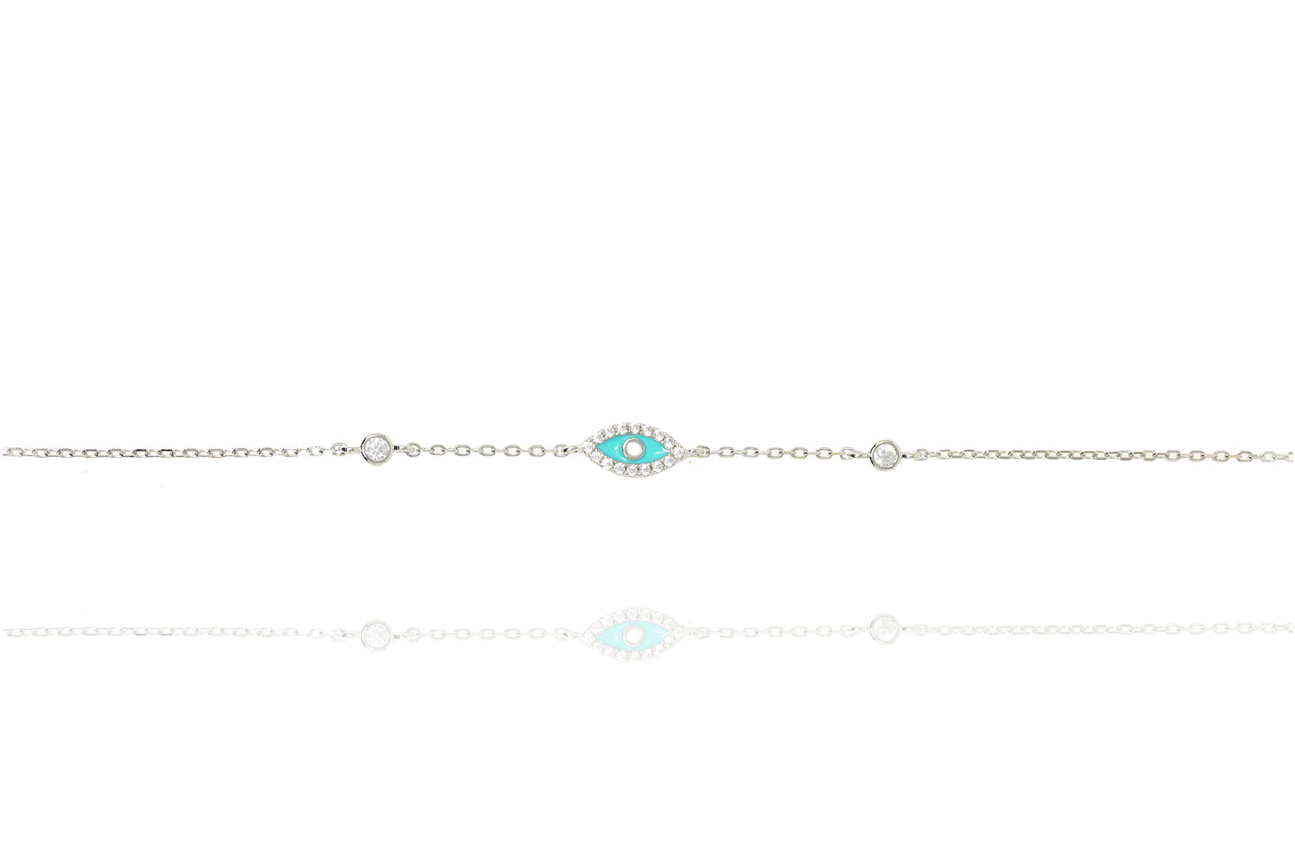 BF-11/S/T - Turquoise Enamel Eye Bracelet