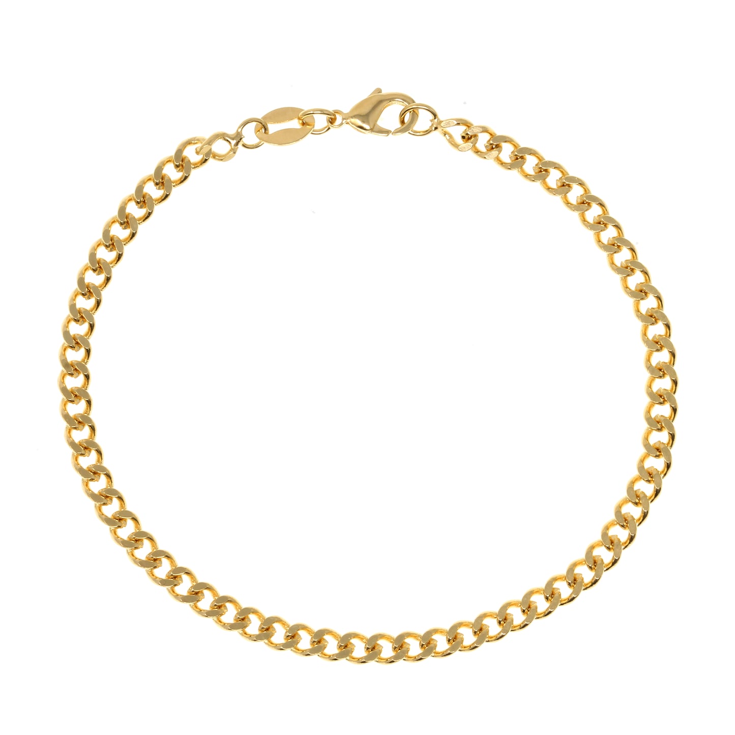 Gold-filled chain bracelet with lobster clasp, measuring 18.5 cm in length.