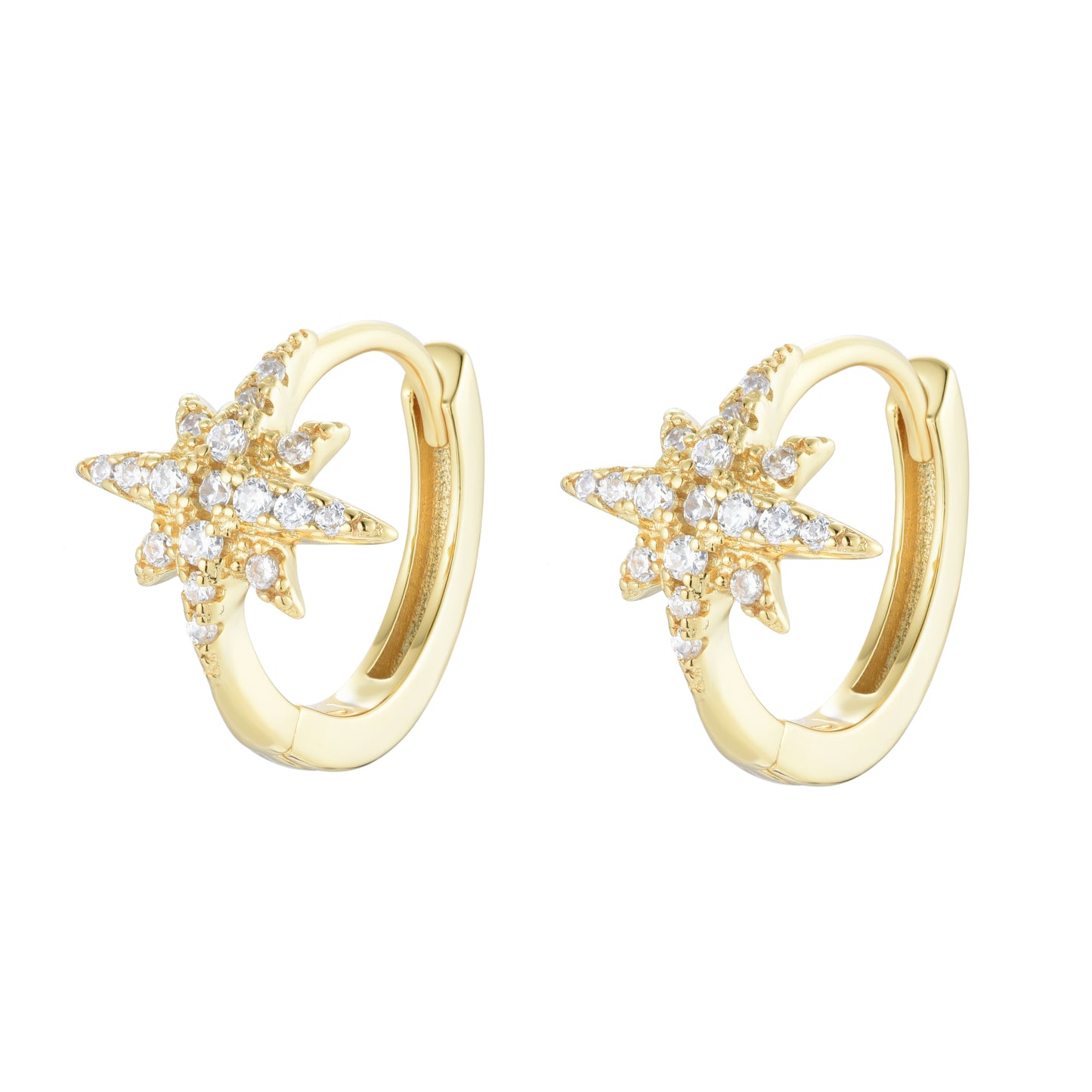 Rose gold on silver heart stud earrings.