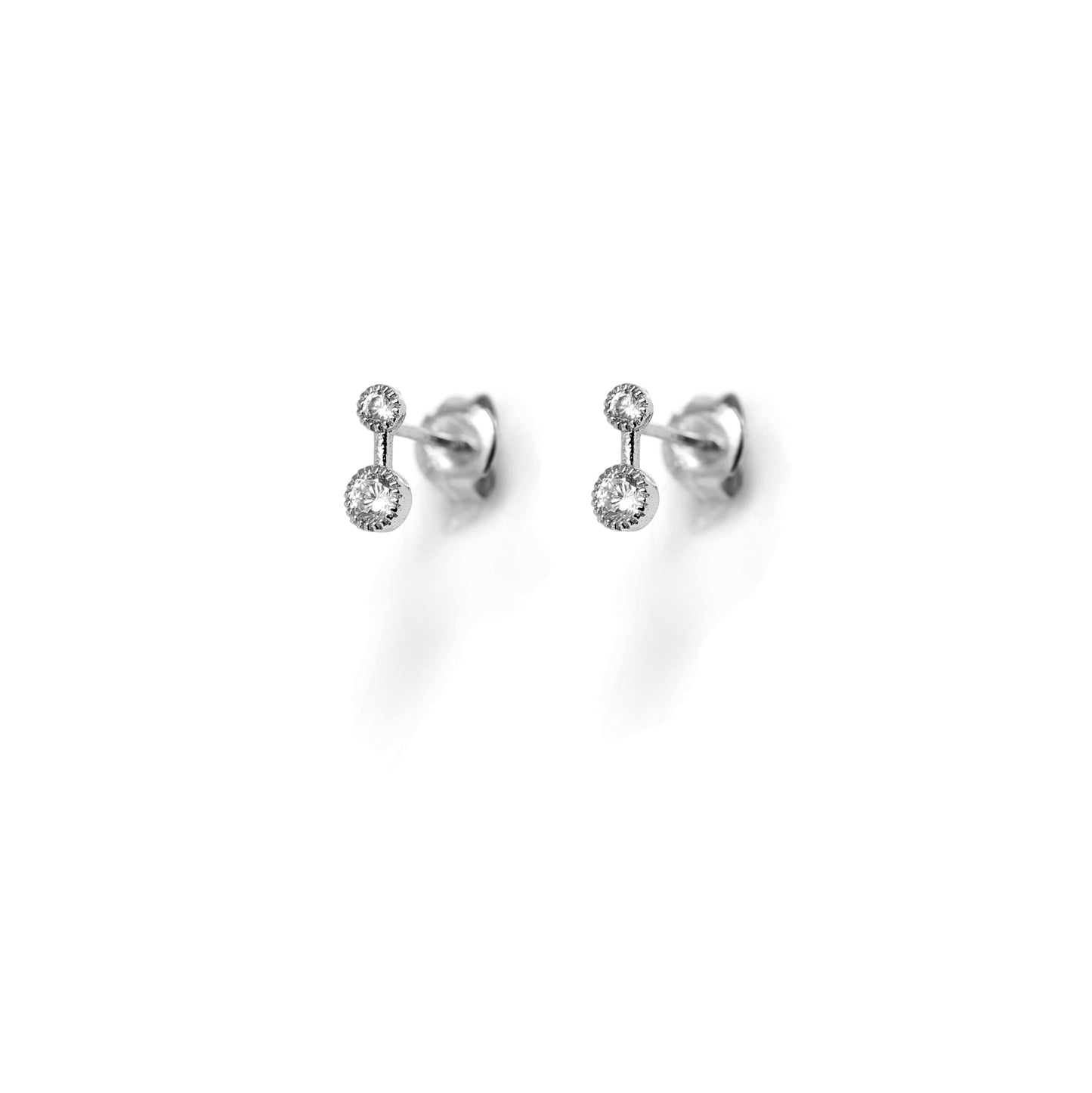 EK-41/S - Stud Earrings with 2 Cubic Zirconia