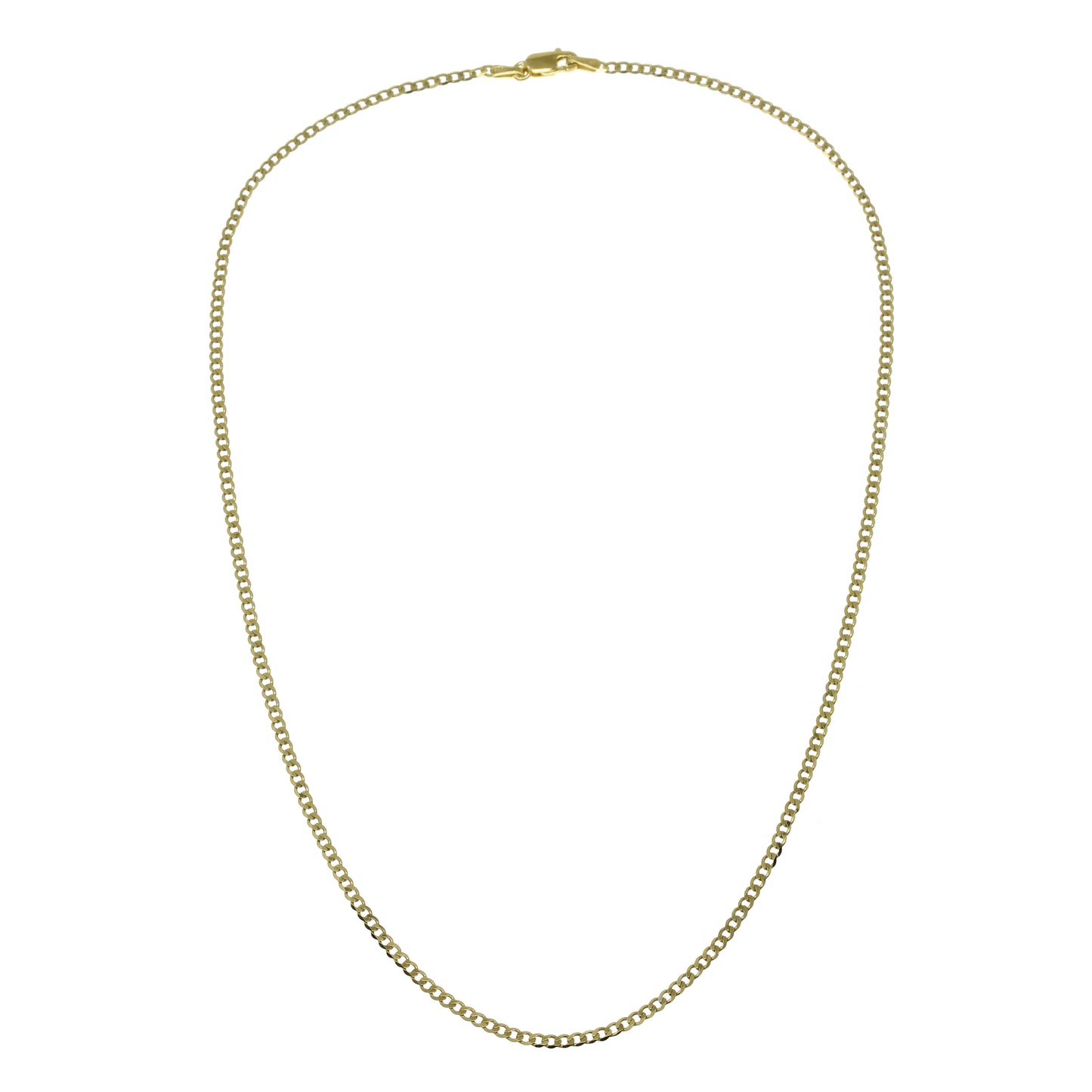 18kt Gold-Plated Silver Chain Necklace, 40 cm in Length