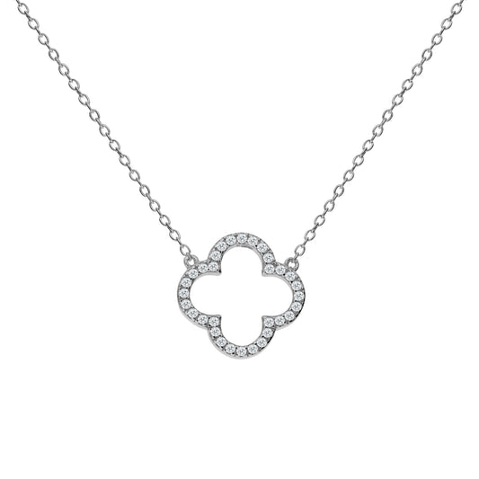 NK-63/S - Chain Necklace with Clover Charm