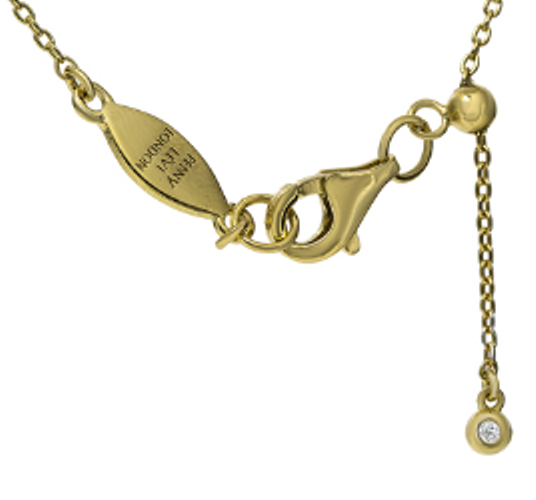NT-26/G/M - Initial "M" Necklace with Sliding Length Adjuster