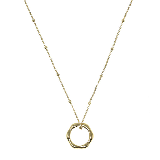 Circle Pendant Gold Necklace
