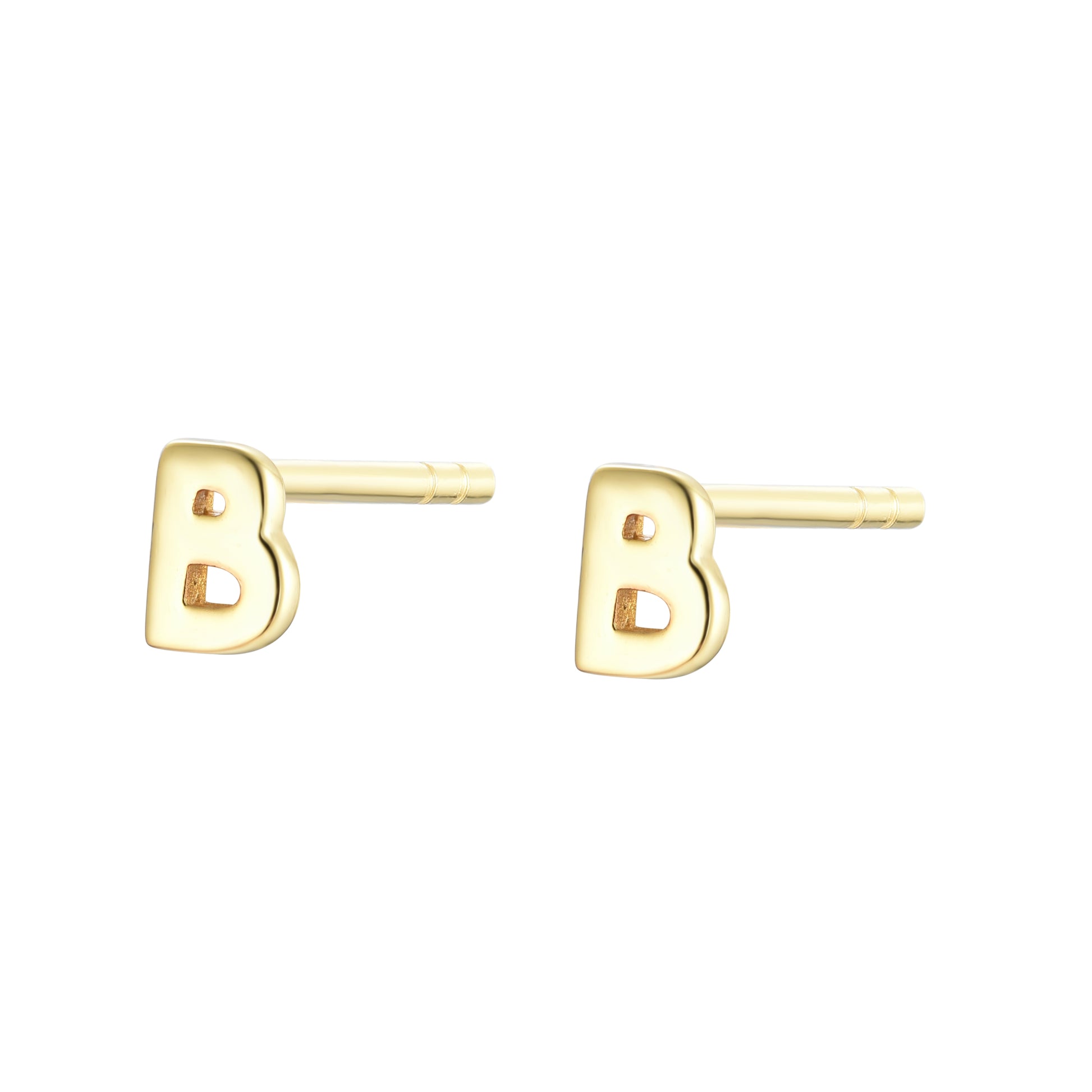 
Rose gold on silver heart stud earrings.

