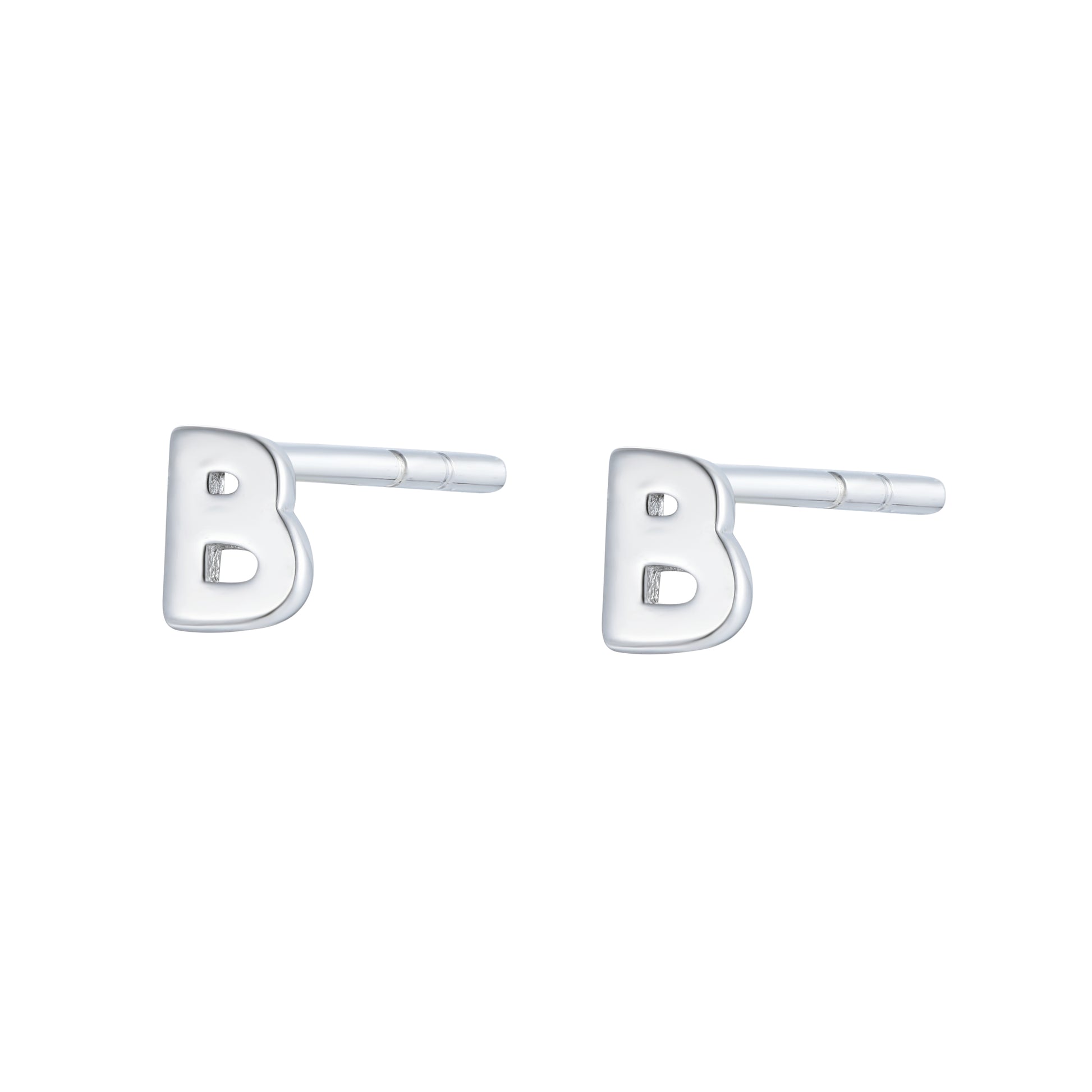 
Rose gold on silver heart stud earrings.

