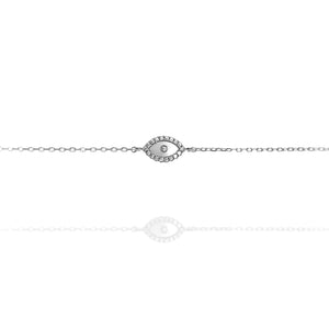 BF-12/SW - Chain Bracelet with White Eye