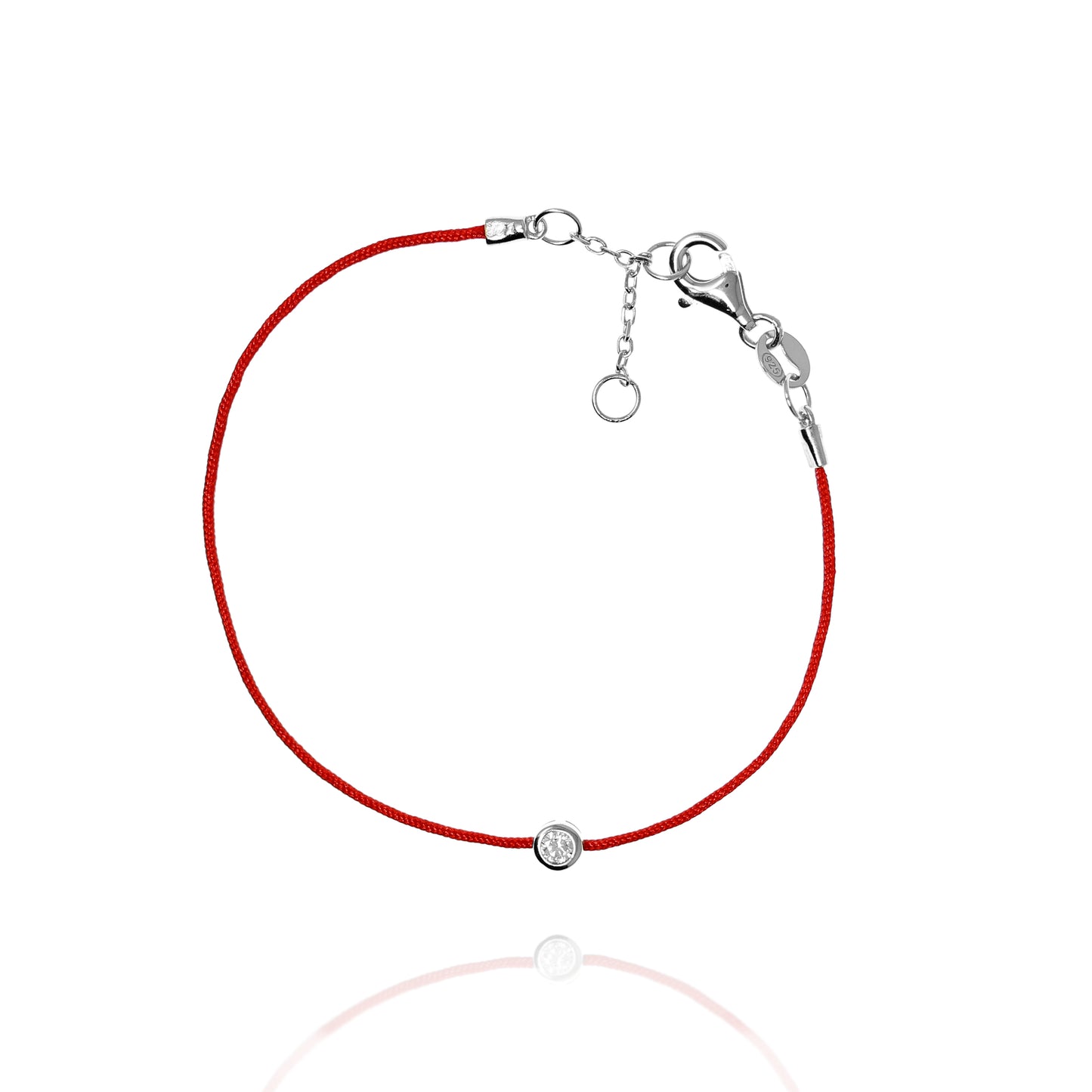 BF-15/S - Red String Bracelet with Small CZ