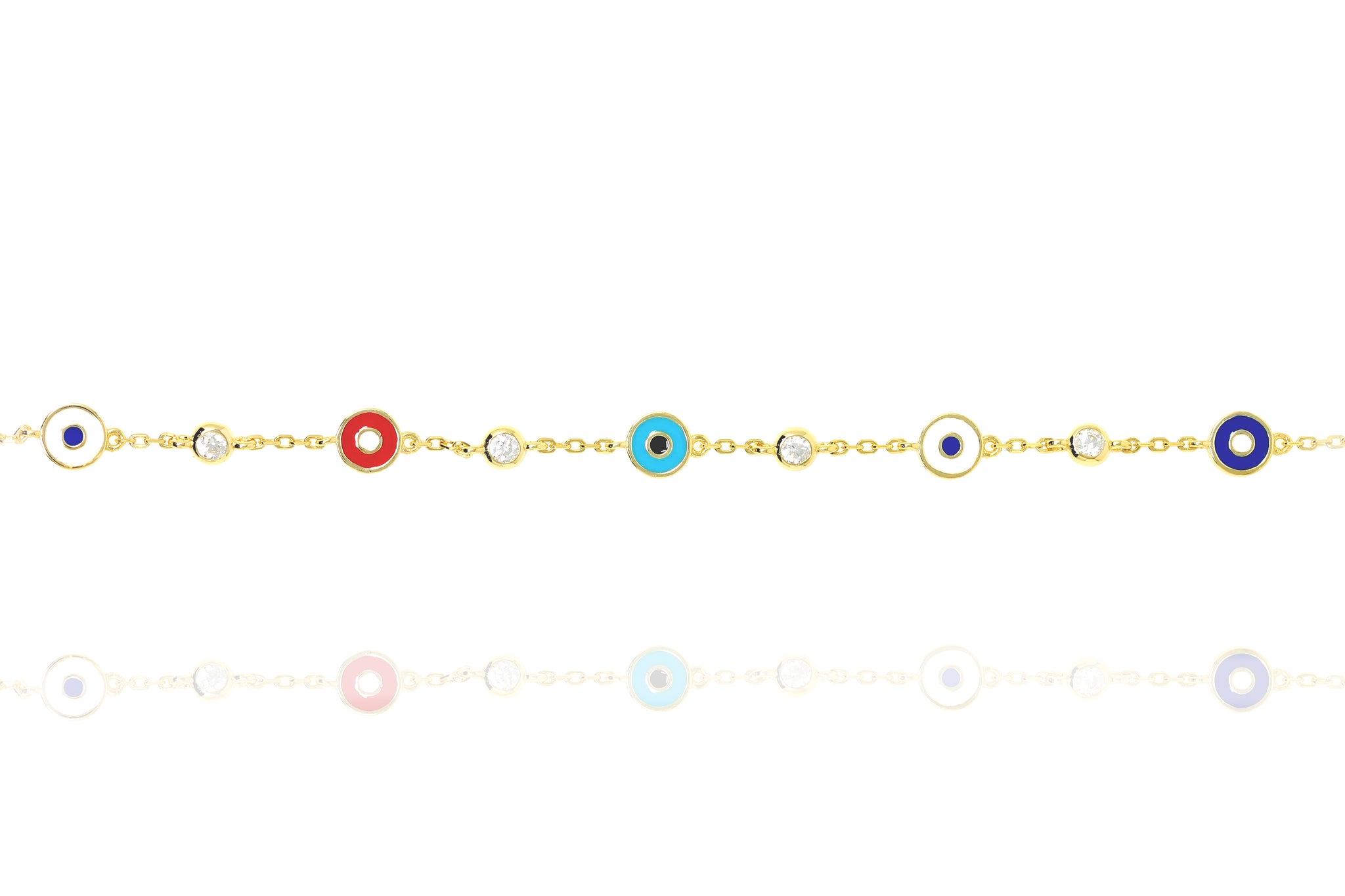 BF-27/G - Enamel Eye and CZ Bracelet
