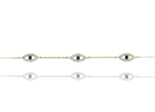 
Gold plated on silver bracelet with polished links and intricate craftsmanship, adjustable length from 15 cm to 19 cm.

