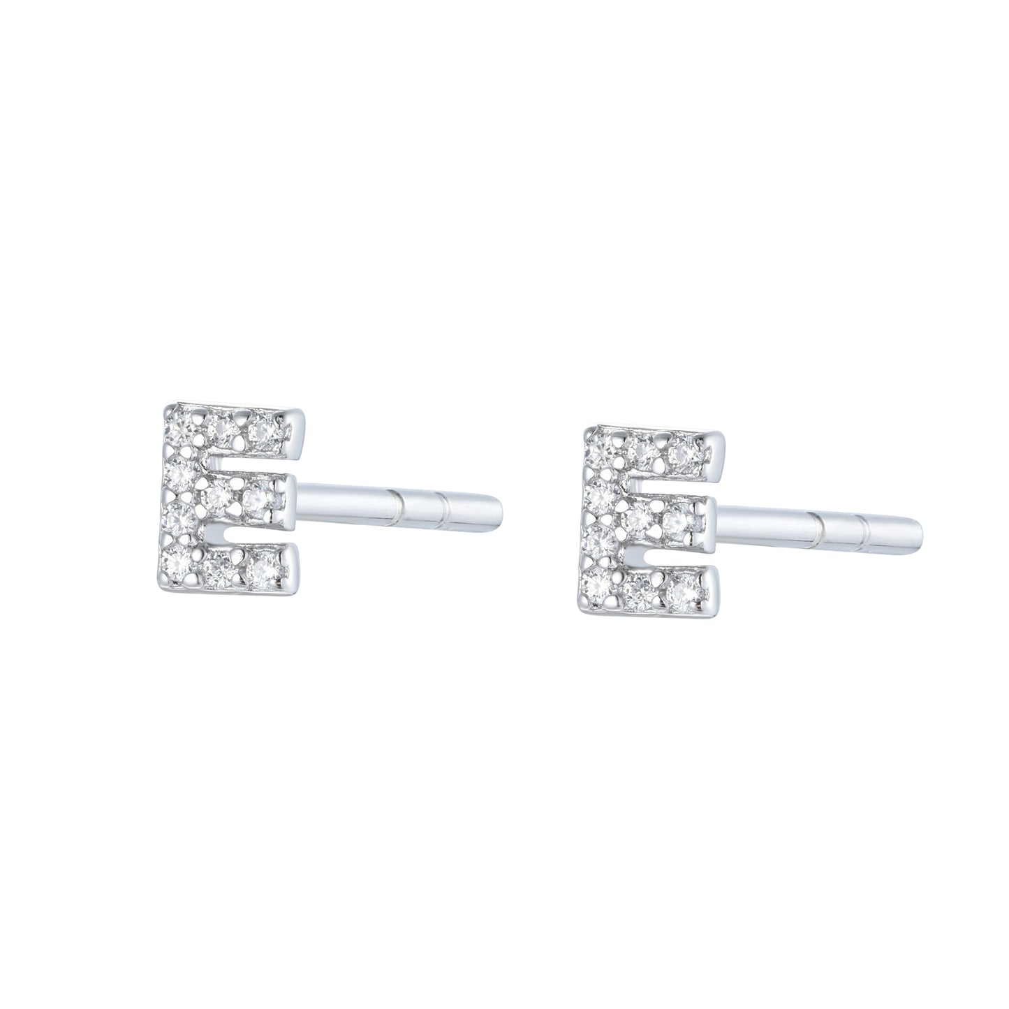 EG-26/S - Initial Stud Earrings (Sold as a single stud)