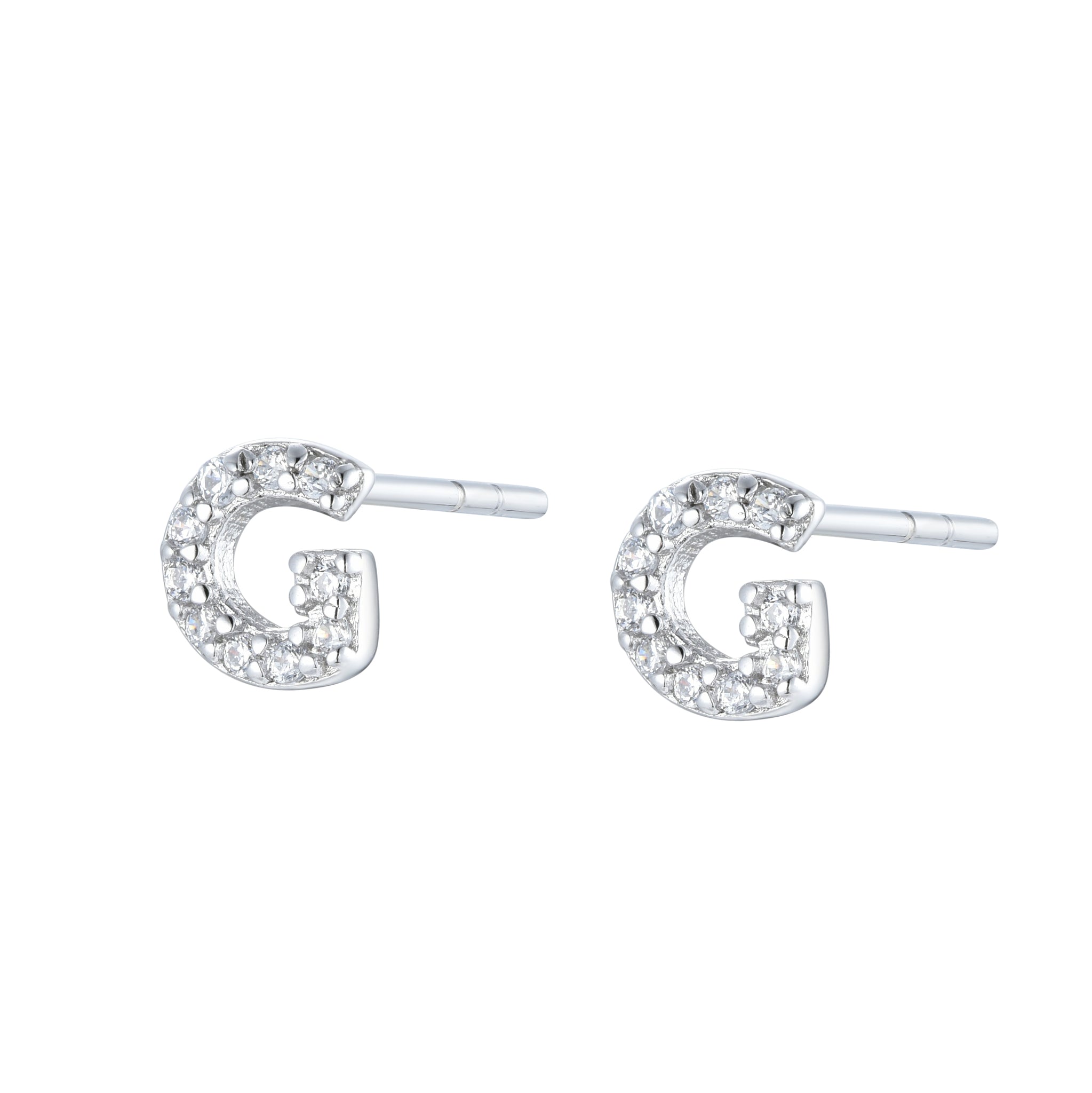 EG-26/S - Initial Stud Earrings (Sold as a single stud)