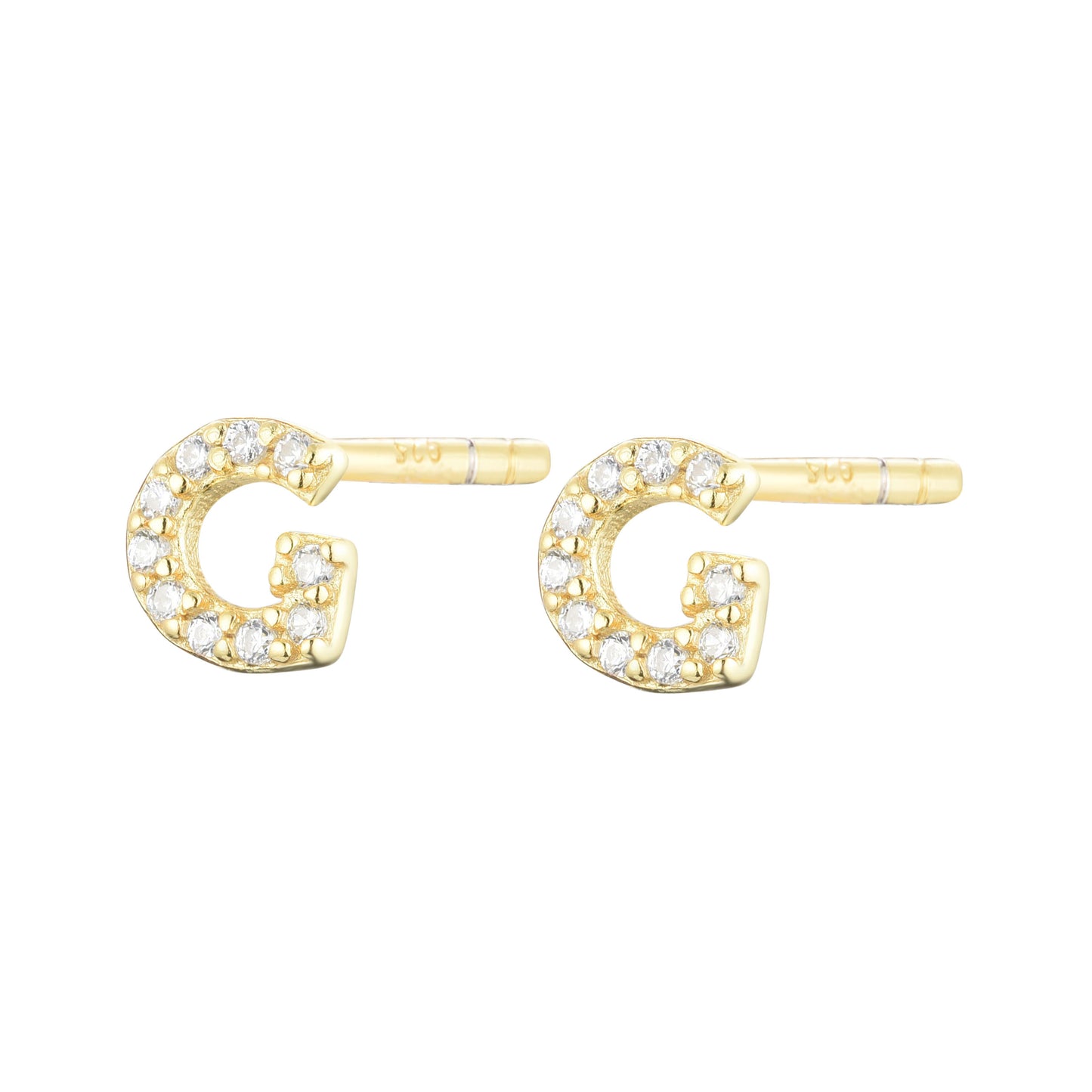 EG-26/s - Initial Stud Earring (sold as a single stud)