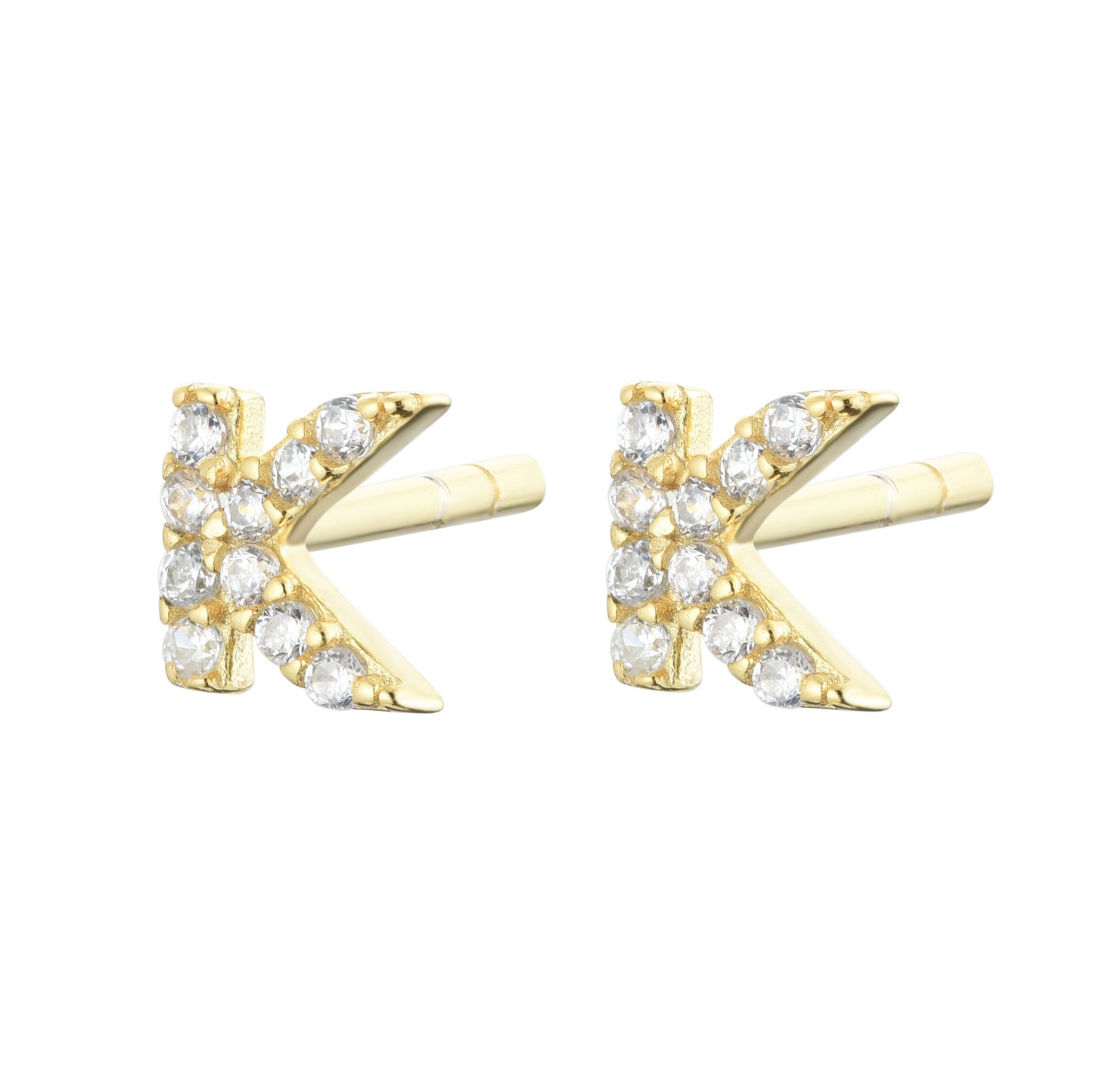 EG-26/s - Initial Stud Earring (sold as a single stud)