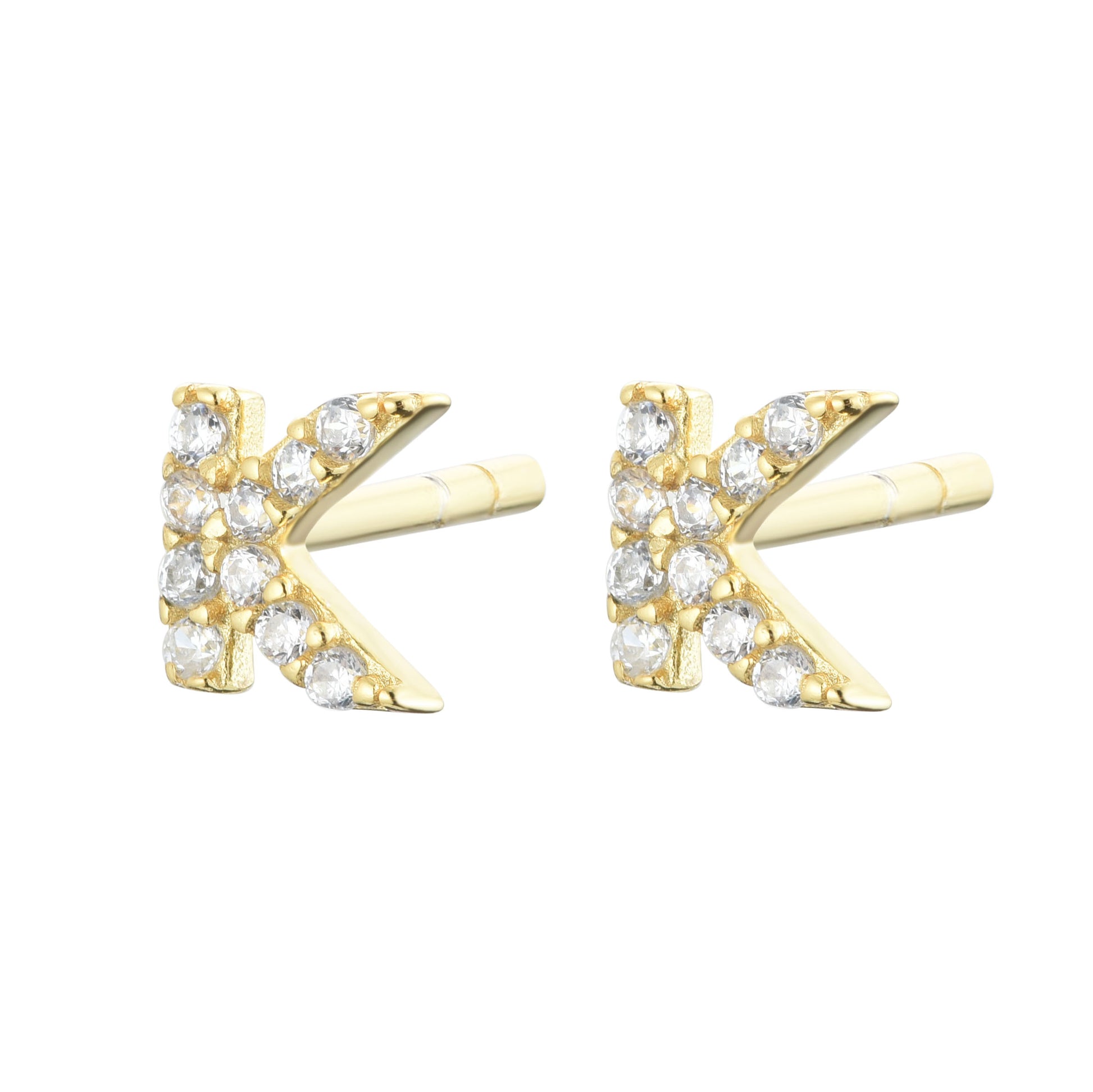 
Rose Gold Huggie Earrings with Star-Shaped Attachment and Cubic Zirconia


