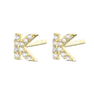EG-26/s - Initial Stud Earring (sold as a single stud)