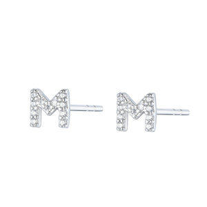 EG-26/S - Initial Stud Earrings (Sold as a single stud)