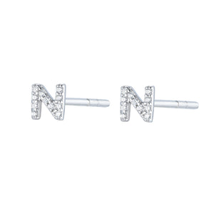 EG-26/S - Initial Stud Earrings (Sold as a single stud)