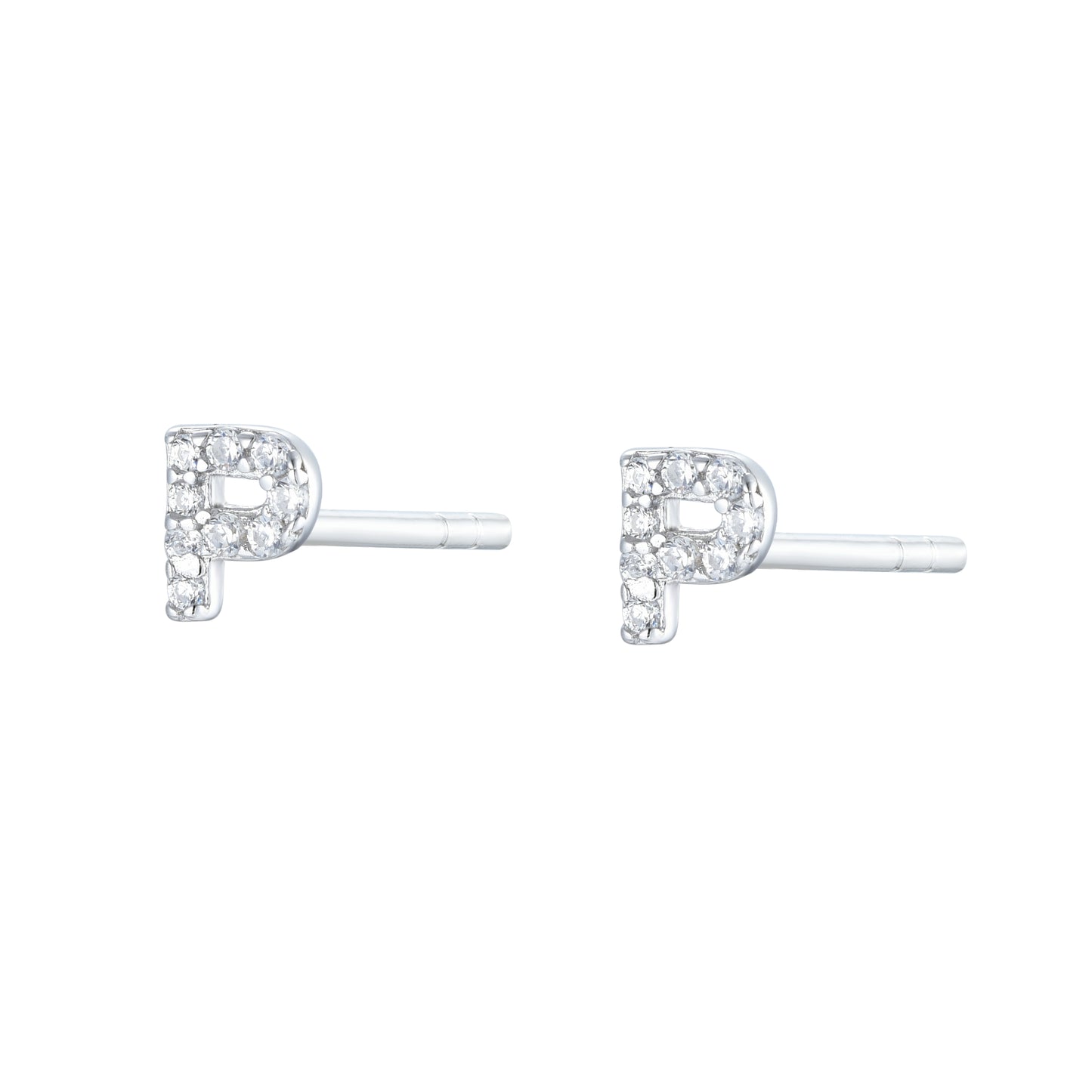 EG-26/S - Initial Stud Earrings (Sold as a single stud)