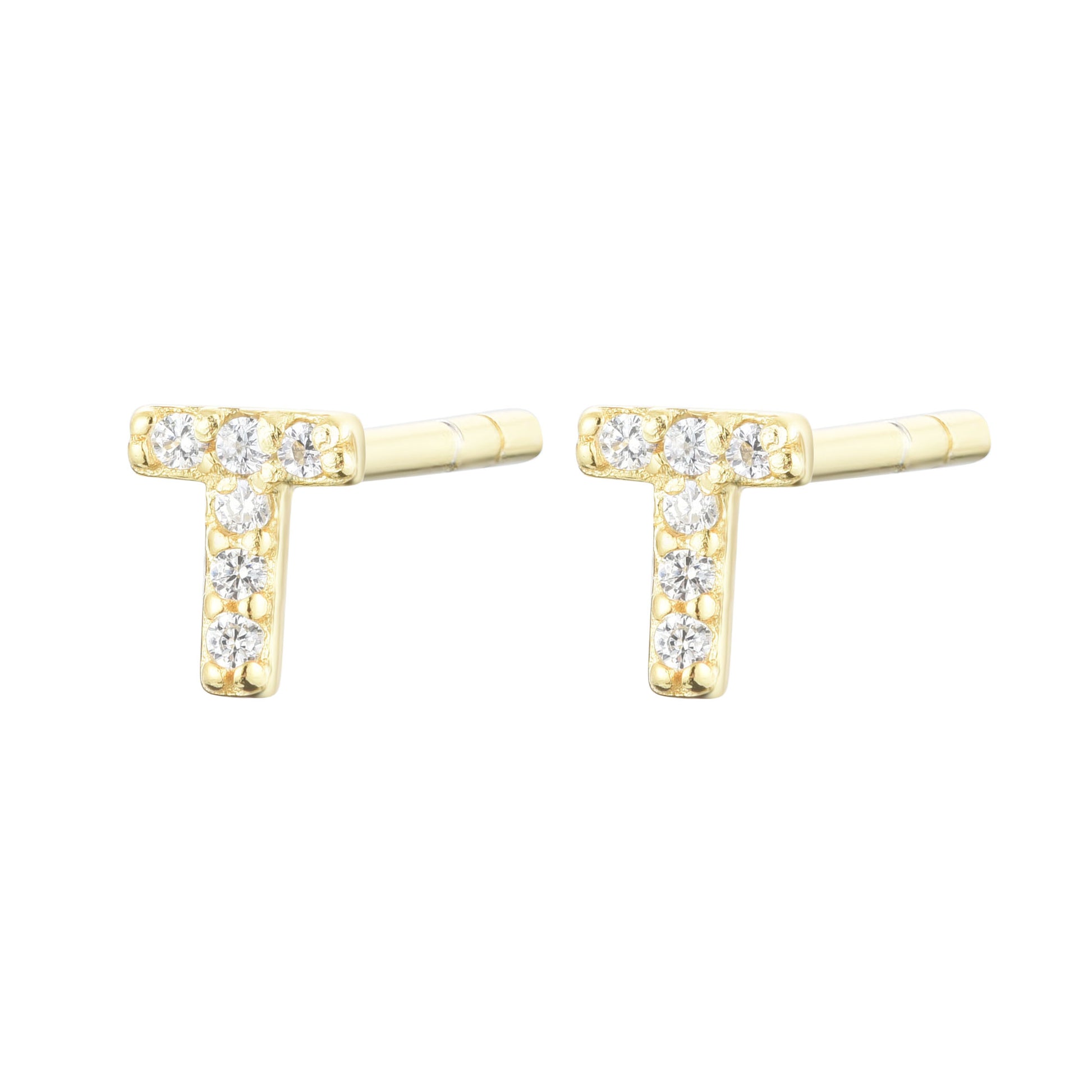 
Rose Gold Huggie Earrings with Star-Shaped Attachment and Cubic Zirconia

