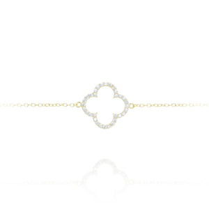 BK-63/G - Chain and Clover Bracelet