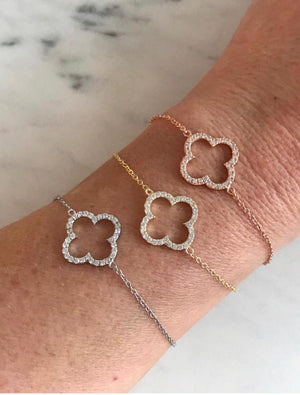 BK-63/R - Chain and Clover Bracelet
