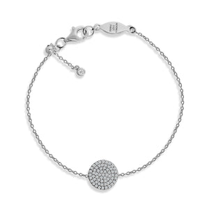 BT-4/S - Chain Bracelet with Pave Disk