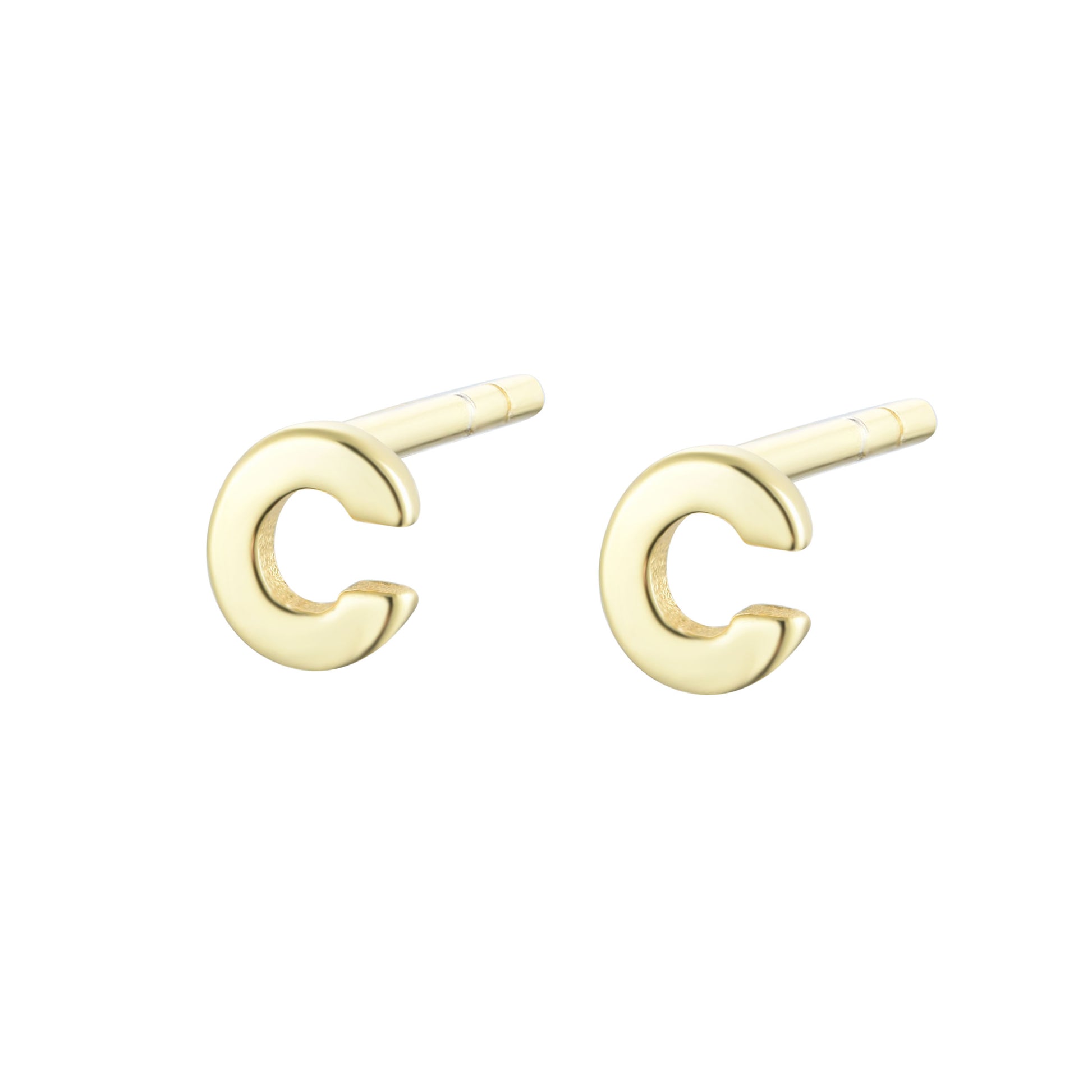 
Rose gold on silver heart stud earrings.

