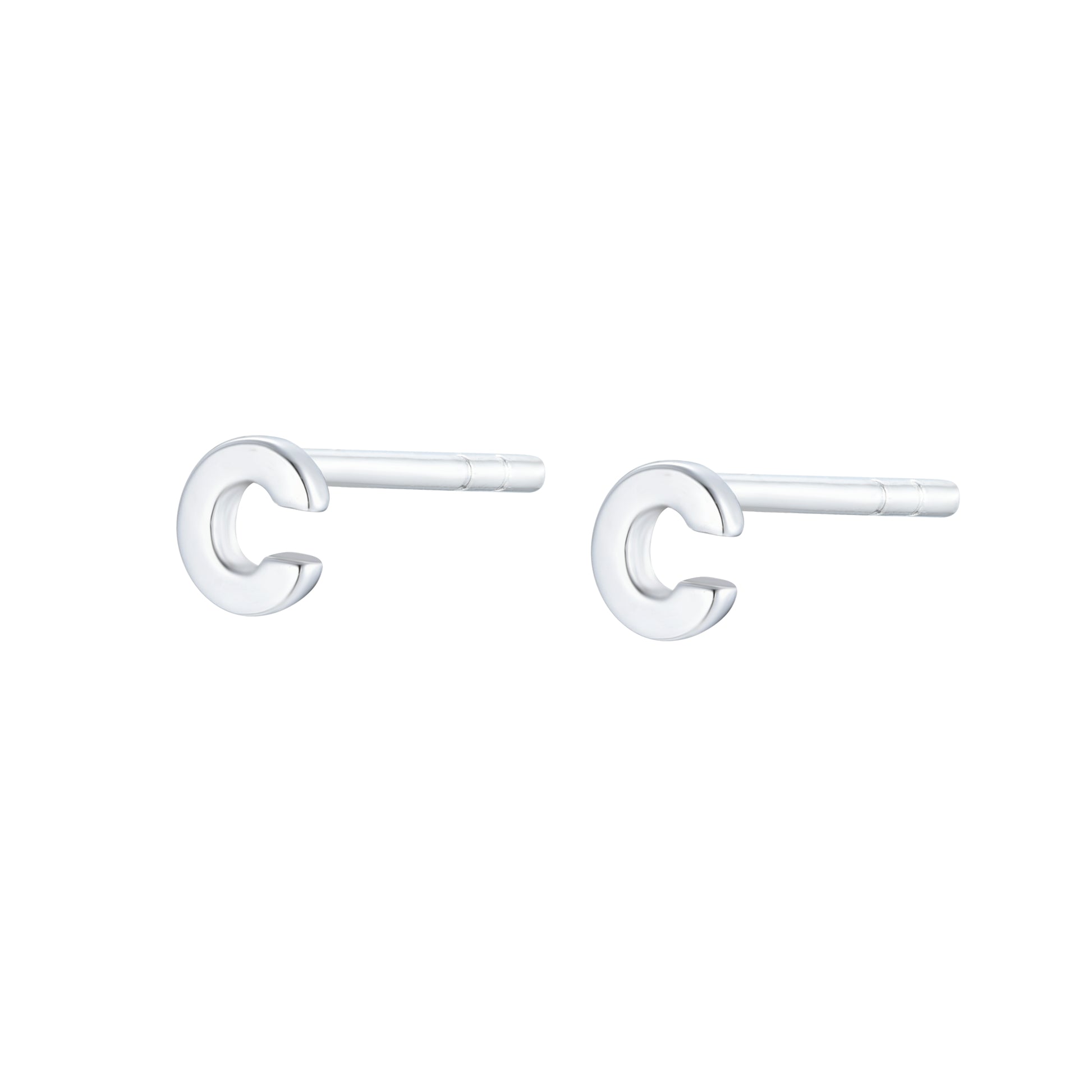 
Rose gold on silver heart stud earrings.

