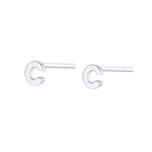 
Rose gold on silver heart stud earrings.

