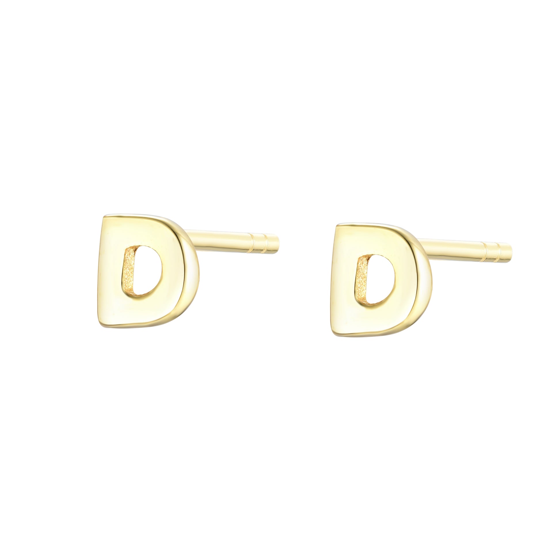 
Rose gold on silver heart stud earrings.

