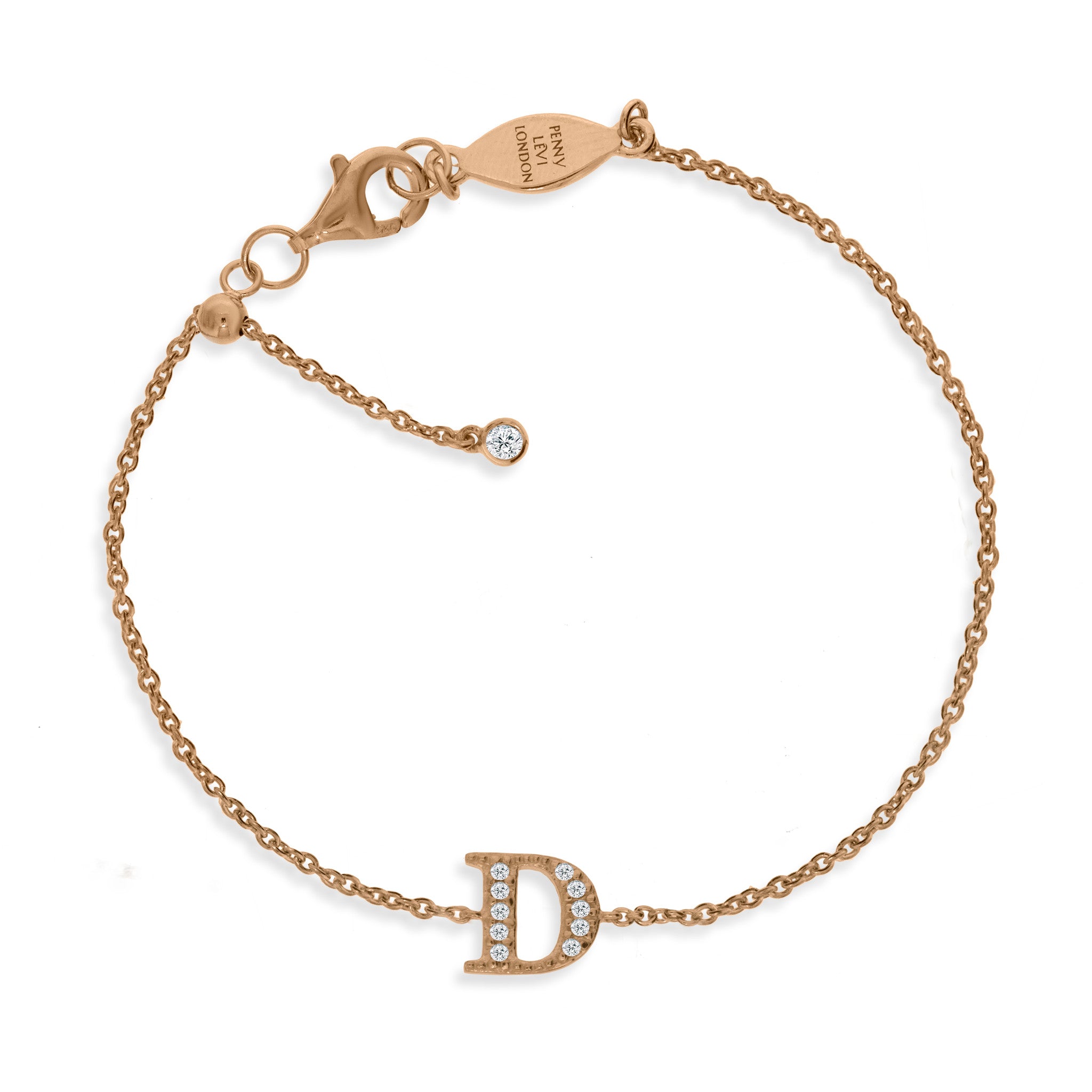 Buy Gold Toned Handcrafted Brass Initial D Bracelet  MBRCZ109DMOZA3   The loom