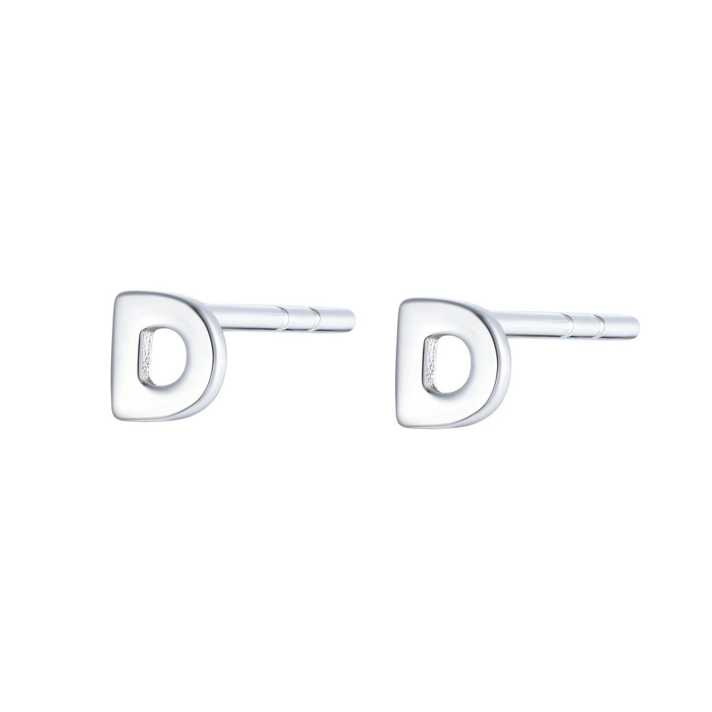 
Rose gold on silver heart stud earrings.

