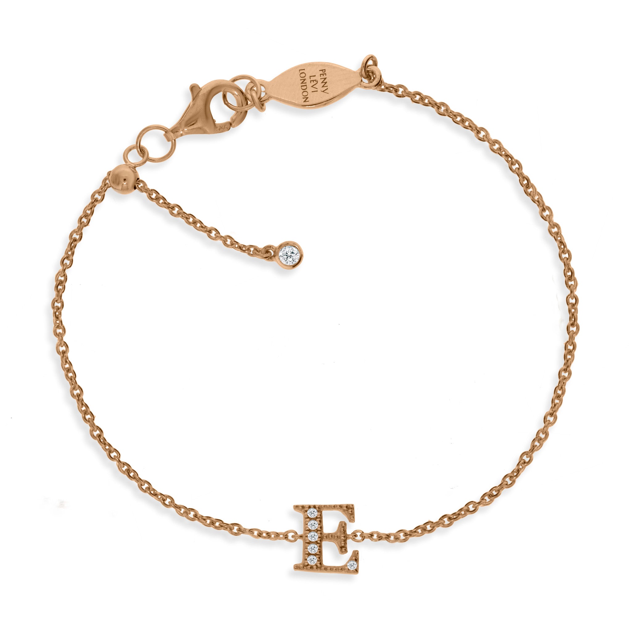 E shop initial bracelet