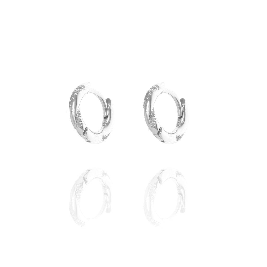 EF-16/S - Huggies with Cubic Zirconia Decoration