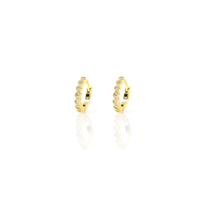 EF-3/G - Gold Huggies with Cubic Zirconis