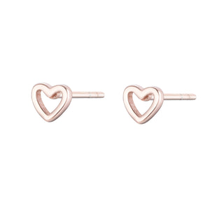 EG-4/R - Heart Stud Earrings