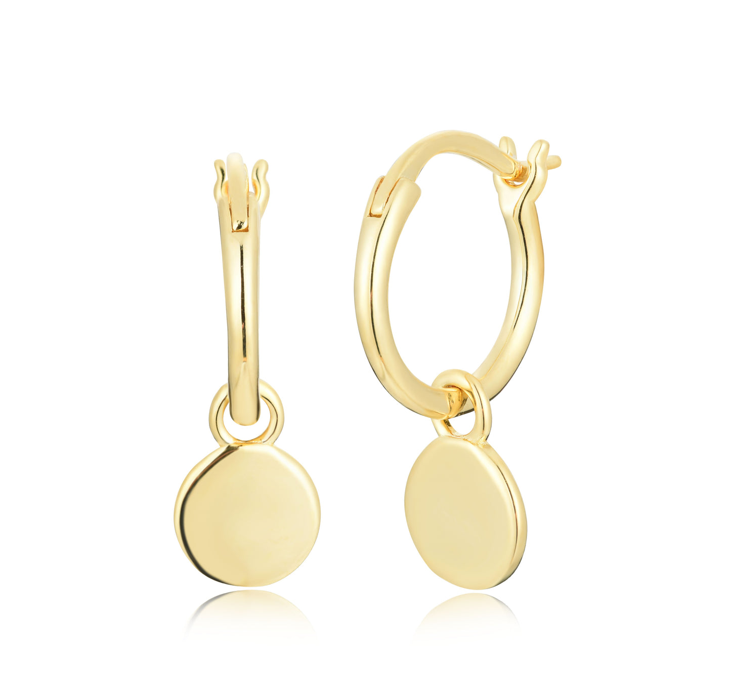 EG-17/G- Hoop Earrings with Hanging Disks