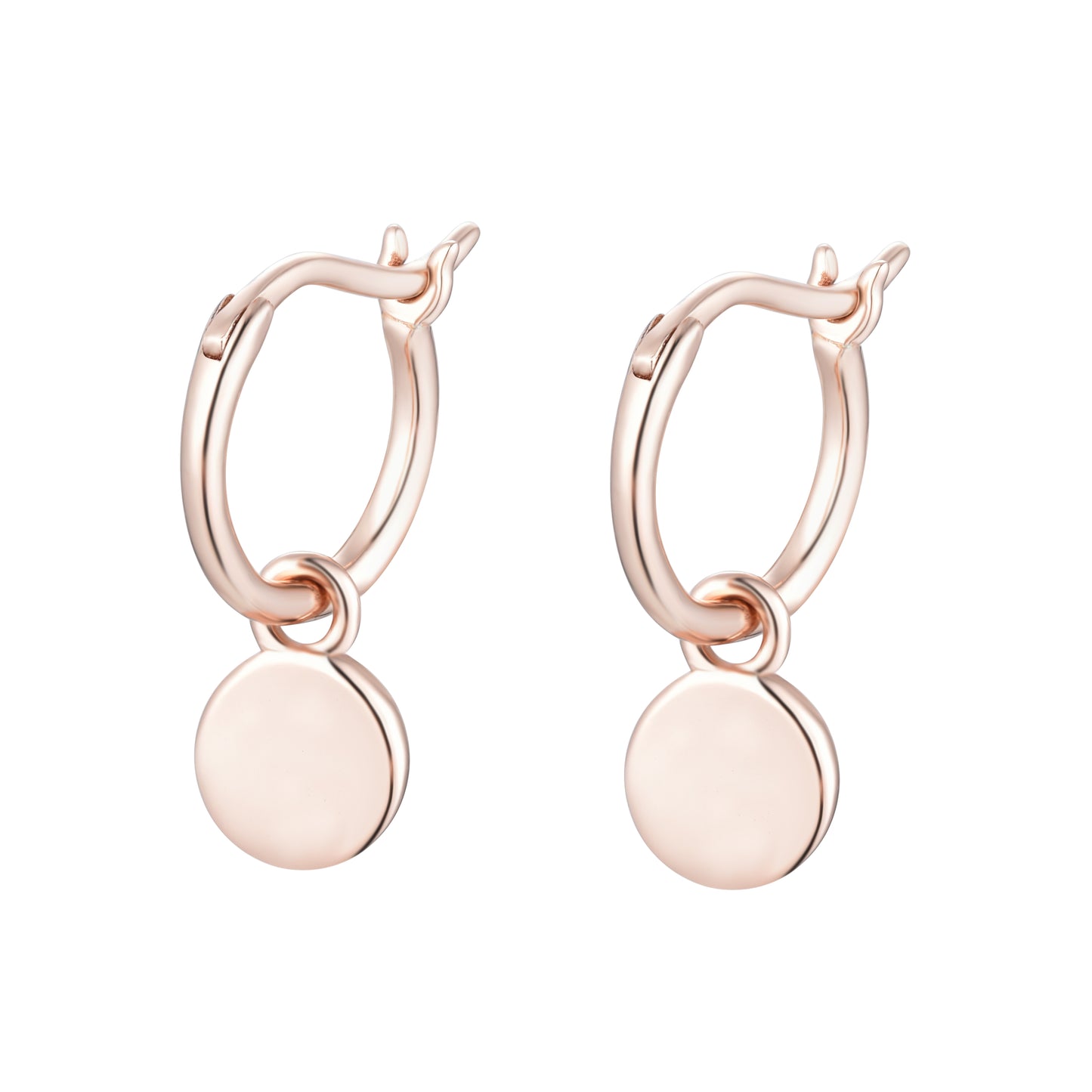 EG-17/R - Hoop Earrings with Hanging Disks