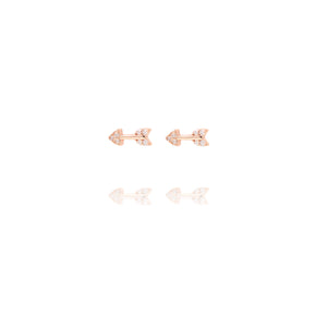 EG-34/R - Arrow Earrings Set with Cubic Zirconia
