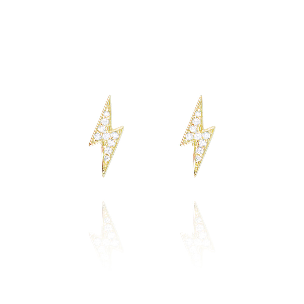 EG-14/G - Bolt of Lightning Stud Earrings