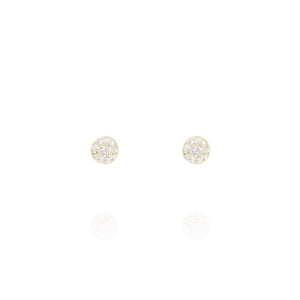 EK-25/G - Pave Disk Ear Studs