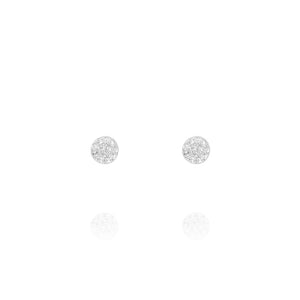 EK-25/S - Pave Disk Ear Studs