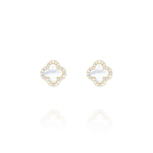 EK-64/G - Mother of Pearl Clover earrings