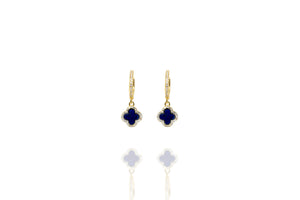 EK-65/G/LAP - Drop Earrings with Lapis and Cubic Zirconia