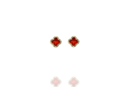 EK-70/G/CARN - Carnelian (Red) Stud Earrings