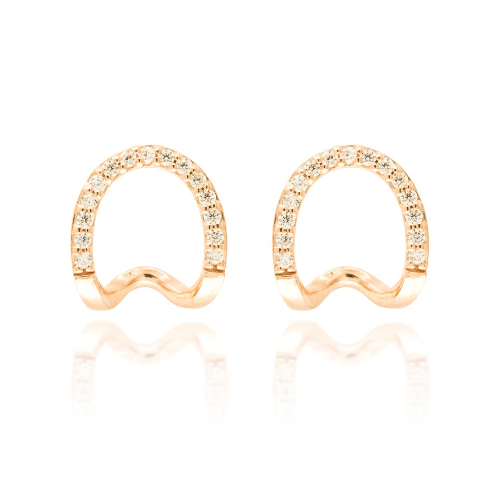 ET-10/R - Trendy Ear Cuff with Cubic Zirconia