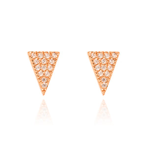 ET-11/R - Triangle Pave Stud Earrings